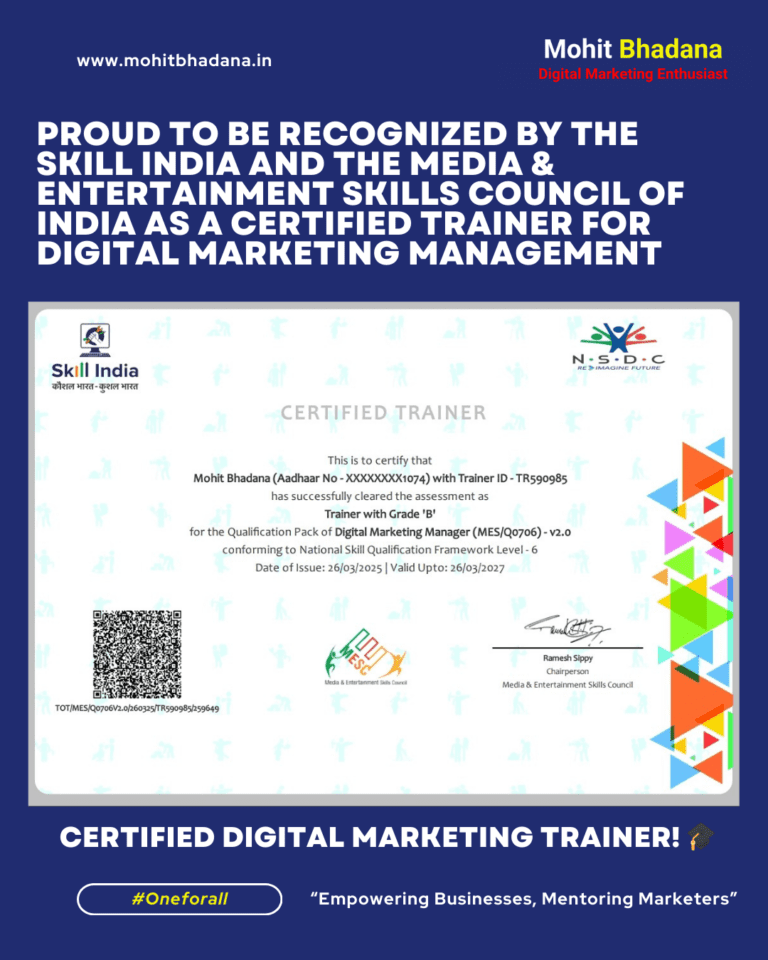 Certified Digital Marketing Trainer