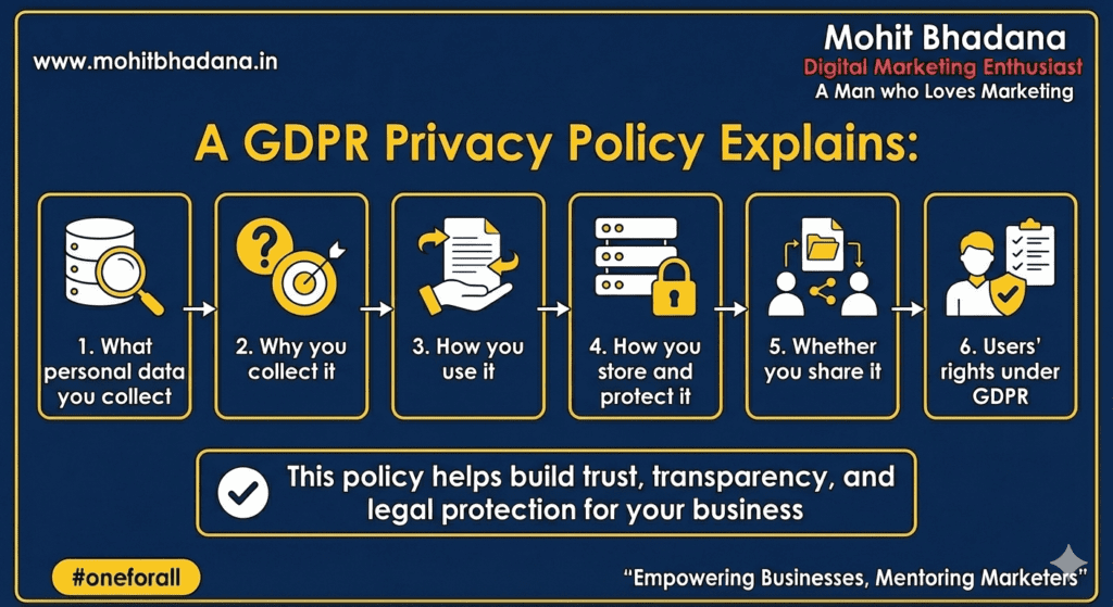 GDPR privacy policy explained