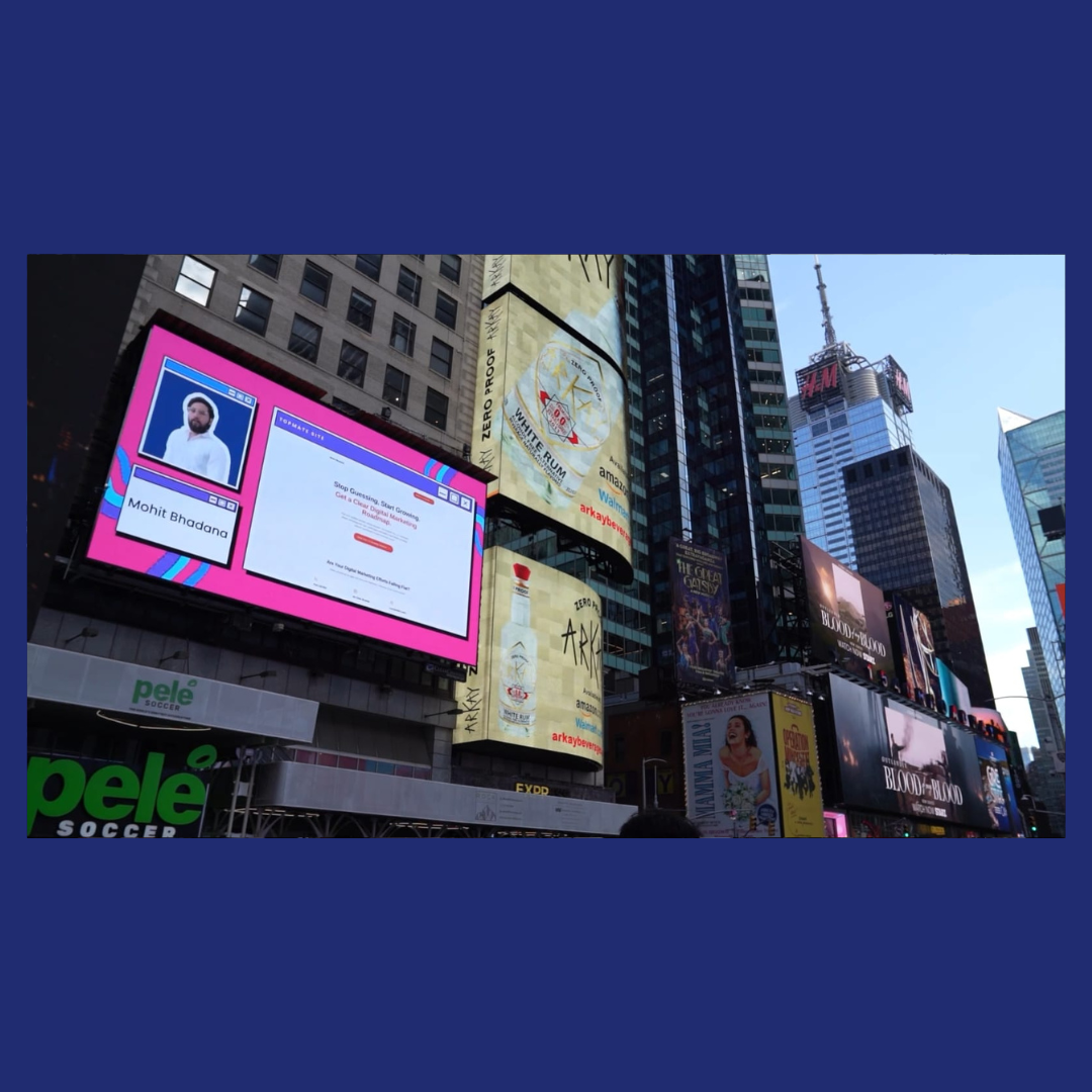 Mohit Bhadana Featured on Times square new york