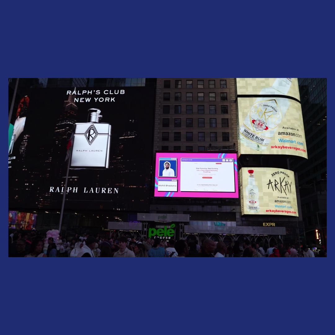 Mohit Bhadana Featured on Times square new york
